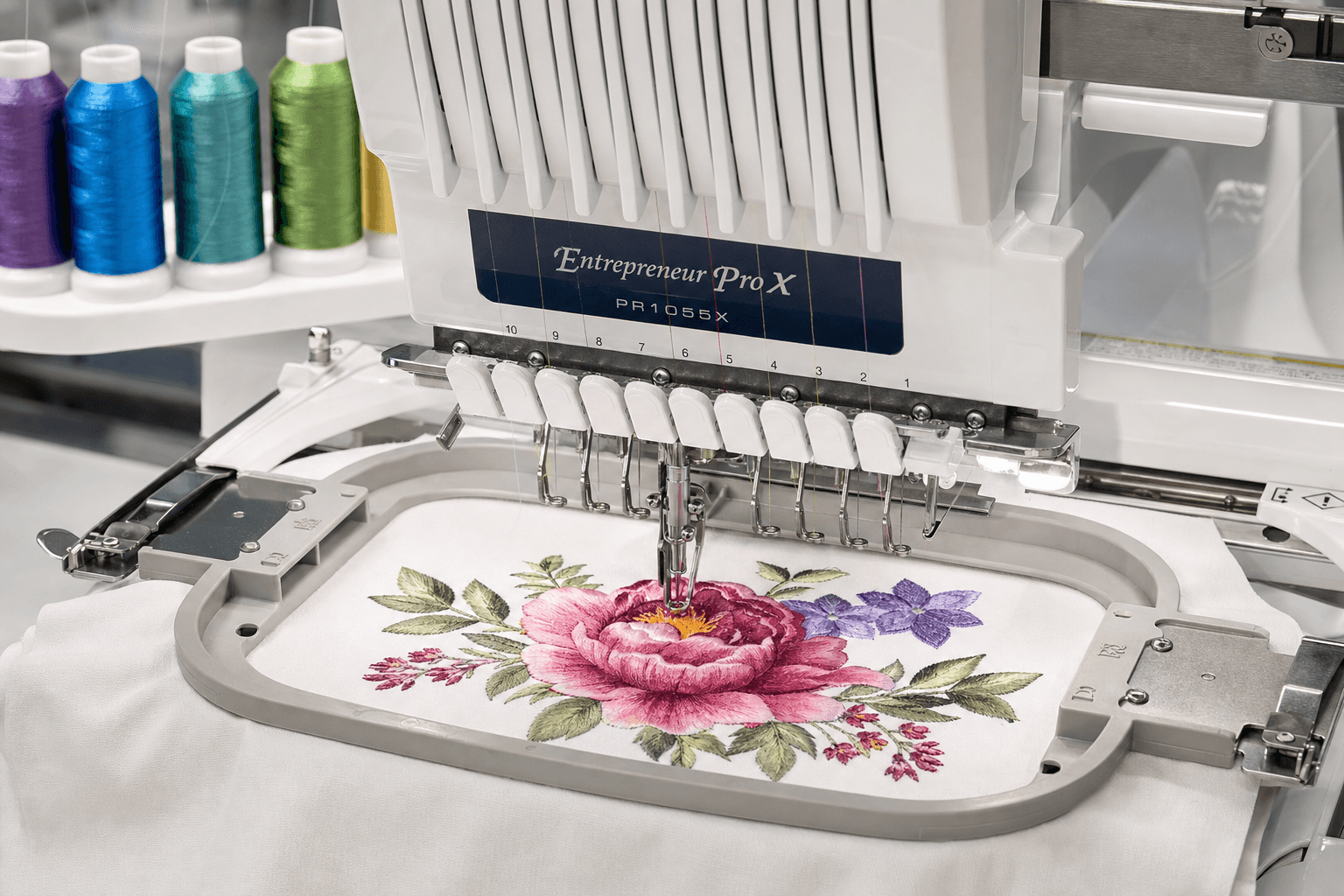 Hand stitching an embroidered patch